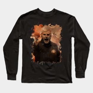 Free Bobby Knight -  - Brown Watercolor Splash Long Sleeve T-Shirt